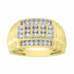 MEN'S RING 1/2 CT ROUND DIAMOND 10K YELLOW GOLD