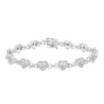 LADIES BRACELET 1/4 CT ROUND DIAMOND SILVER