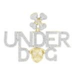 MEN'S CHARM 1 CT ROUND DIAMOND 10K YELLOW GOLD