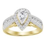 LADIES RING 3/4 CT ROUND DIAMOND 14K YELLOW GOLD
