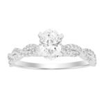 LADIES RING 1/3 CT ROUND/OVAL DIAMOND 14K WHITE GOLD(CENTER-1)