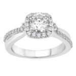 LADIES RING 1/3 CT ROUND DIAMOND 14K WHITE GOLD(CENTER-1)