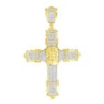 MEN'S CHARM 1 CT ROUND/BAGUETTE DIAMOND 10K YELLOW GOLD